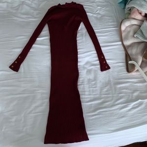 Burgundy stretch dress
